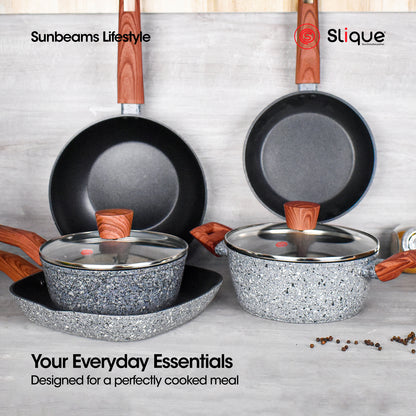 SLIQUE Premium Granite Grill Pan 24cm/28cm Non-Stick