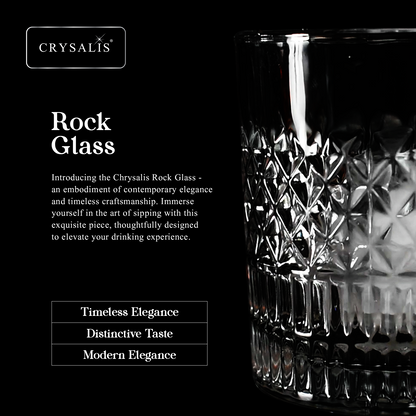 CRYSALIS Royalty Rock Glass 4pcs Set