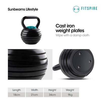 FITSPIRE Adjustable Kettlebell Steel