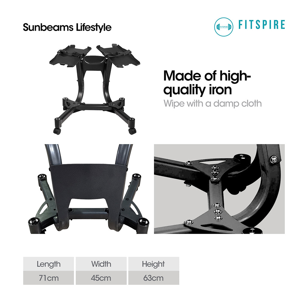 FITSPIRE Iron Dumbbell Stand Rack