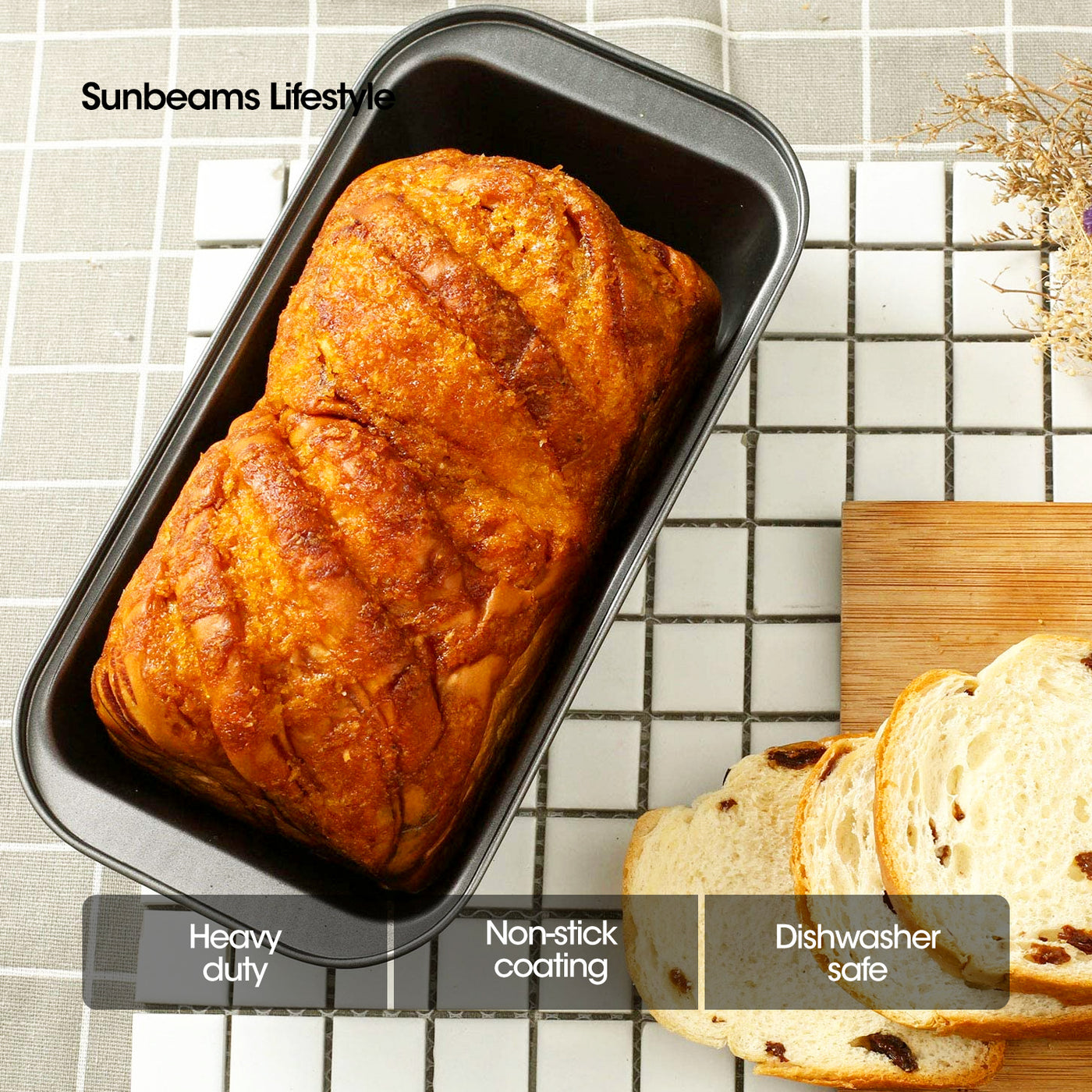 SLIQUE Premium Non-stick Loaf Bread Molder, Loaf Pan Molder, Baking Pan