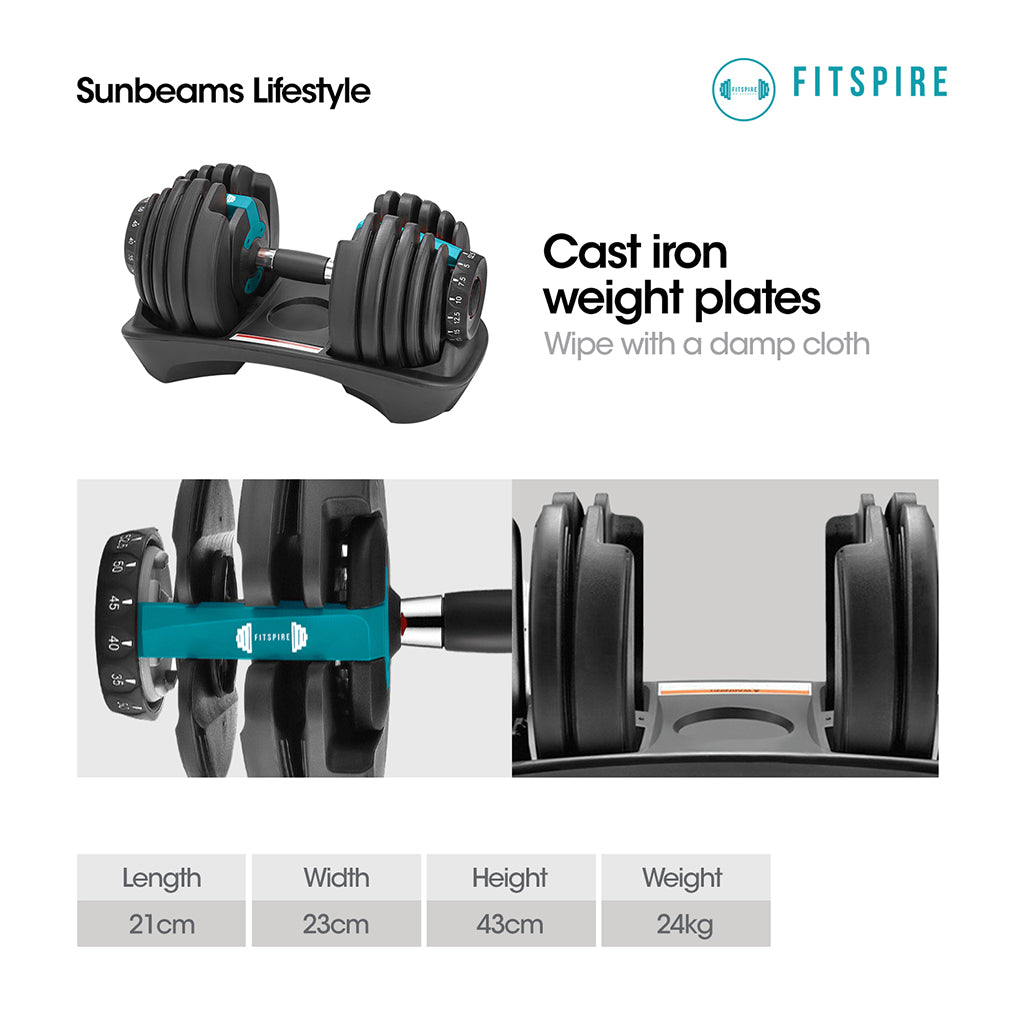 FITSPIRE Adjustable Dumbbell Steel