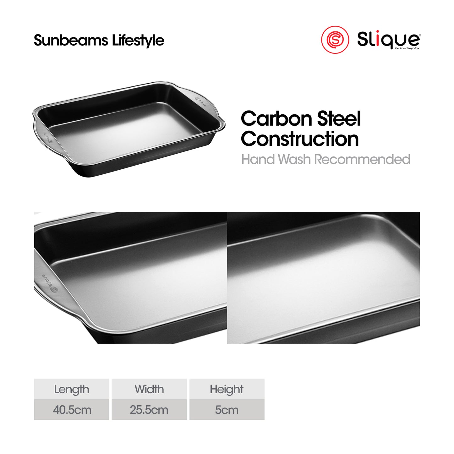 SLIQUE Premium Non-Stick Pie Pan Oven Safe