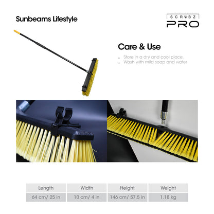 SCRUBZ Pro Bulldozer Yard Broom 24 inch Floor Brush