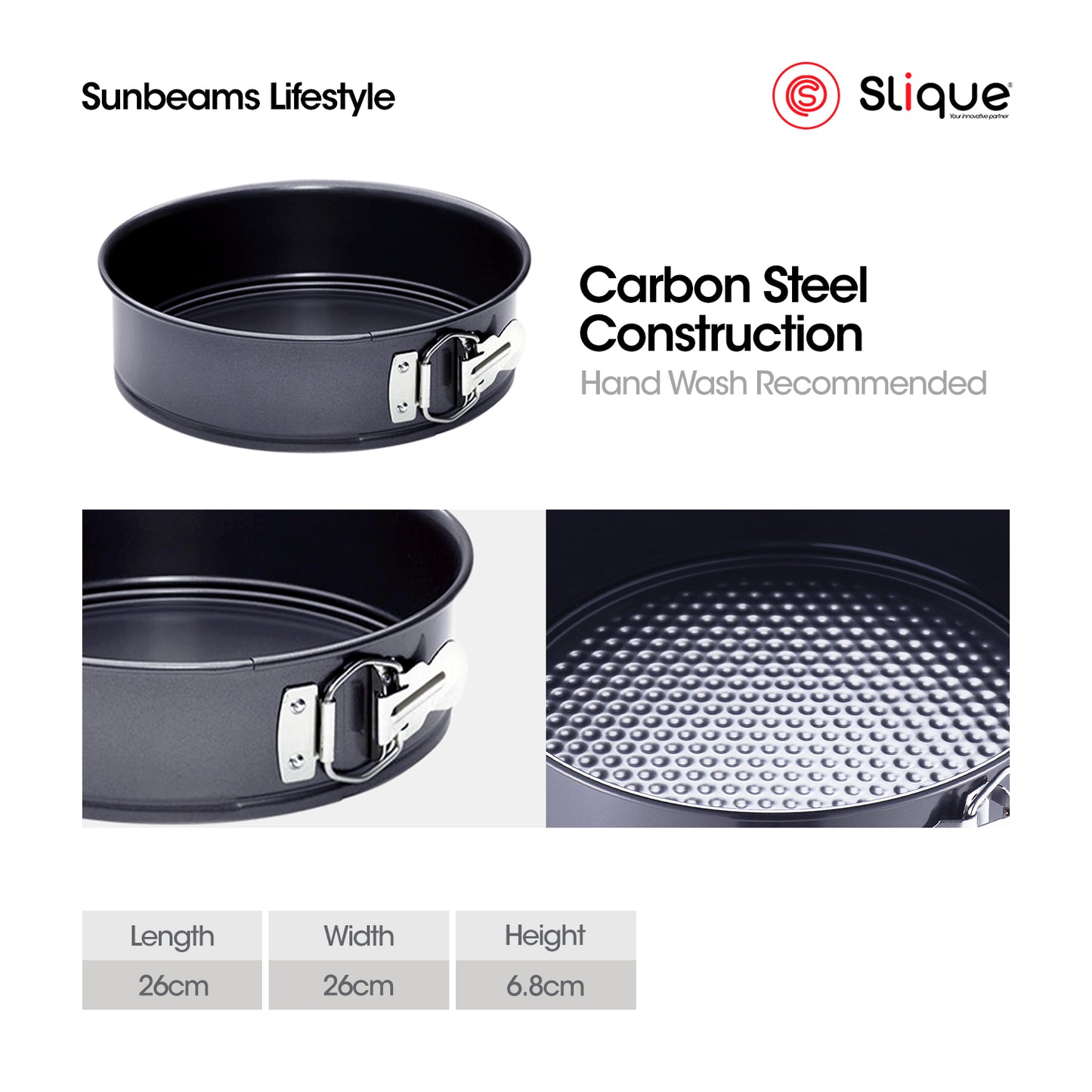 SLIQUE Nonstick Bakeware Round Spring form Cake Pan