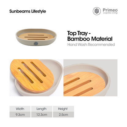 PRIMEO Premium Bamboo Soap Dish