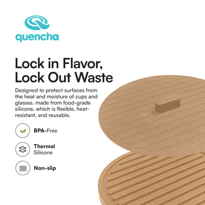 Quencha Silicone Coaster and Lid Set