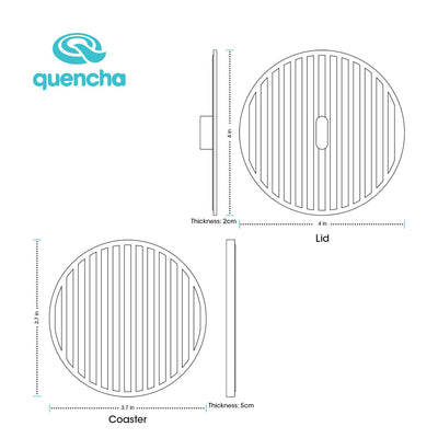 Quencha Silicone Coaster and Lid Set