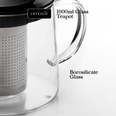 1000ml / 33.8oz CRYSALIS Glass Teapot