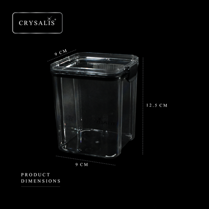 CRYSALIS Premium Food Container Square |  PP Plastic with Silicone Gasket