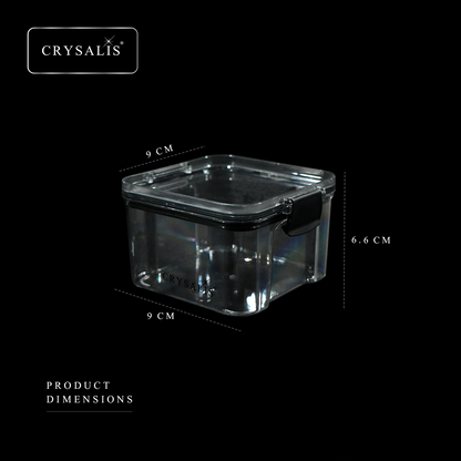 CRYSALIS Premium Food Container Square |  PP Plastic with Silicone Gasket