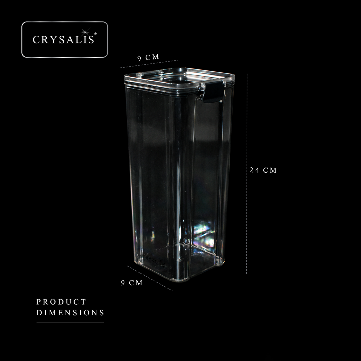 CRYSALIS Premium Food Container Square |  PP Plastic with Silicone Gasket