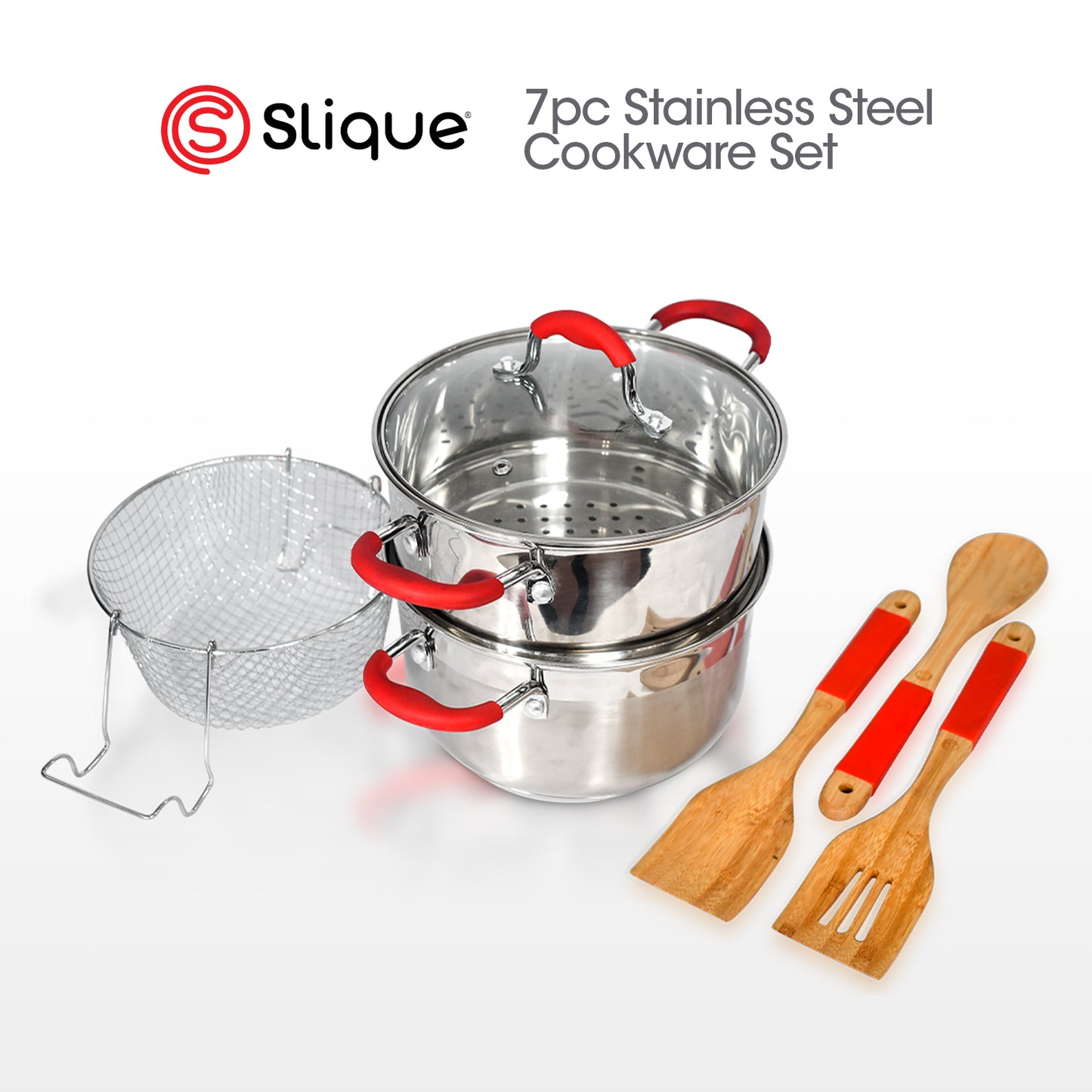 SLIQUE Master Cook Collection Stainless Steel Pots & Pans Set