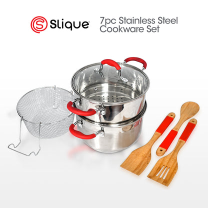 SLIQUE Master Cook Collection Stainless Steel Pots & Pans Set