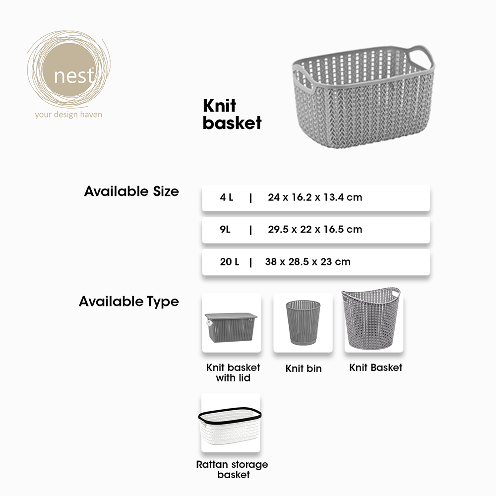 NEST DESIGN LAB Premium Knit Basket Storage Basket