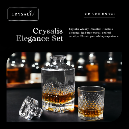 CRYSALIS Royalty Crystal Clear Glass Decanter 750ml