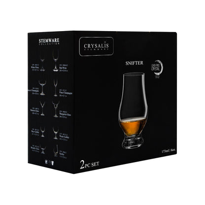 CRYSALIS Premium Snifter Whiskey and Single Malt Glass 173ml Set of 2