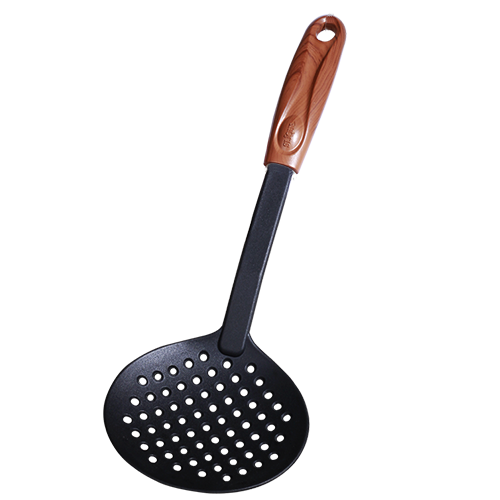 SLIQUE Wooden Nylon Kitchenware Cooking Ladle | Skimmer | Slotted Spoon | Egg Beater | Potato Smasher