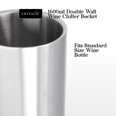 1600ml CRYSALIS Double Wall Wine Chiller Bucket