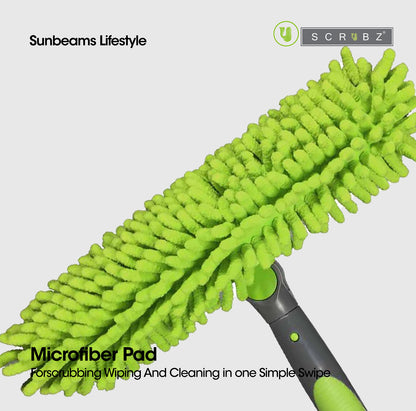 SCRUBZ Microfiber Window Washer Cleaner and Squeegee