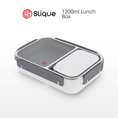 SLIQUE Premium Lunch Box w/ Compartments 1200ml|1.2L(White)