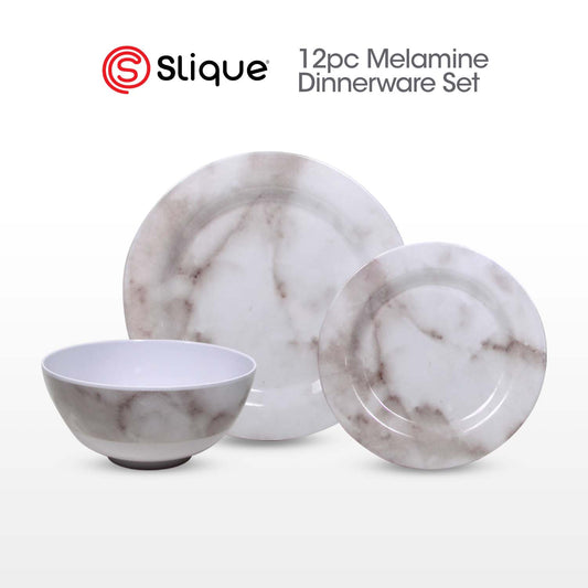 SLIQUE Premium Marble Dinnerware Set of 12