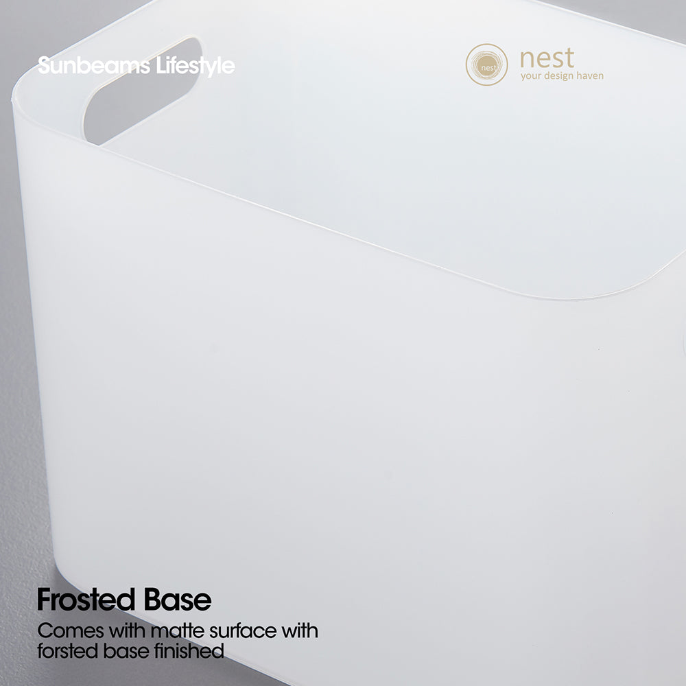 NEST DESIGN LAB Vanity Kit Storage Organizer Bin - White