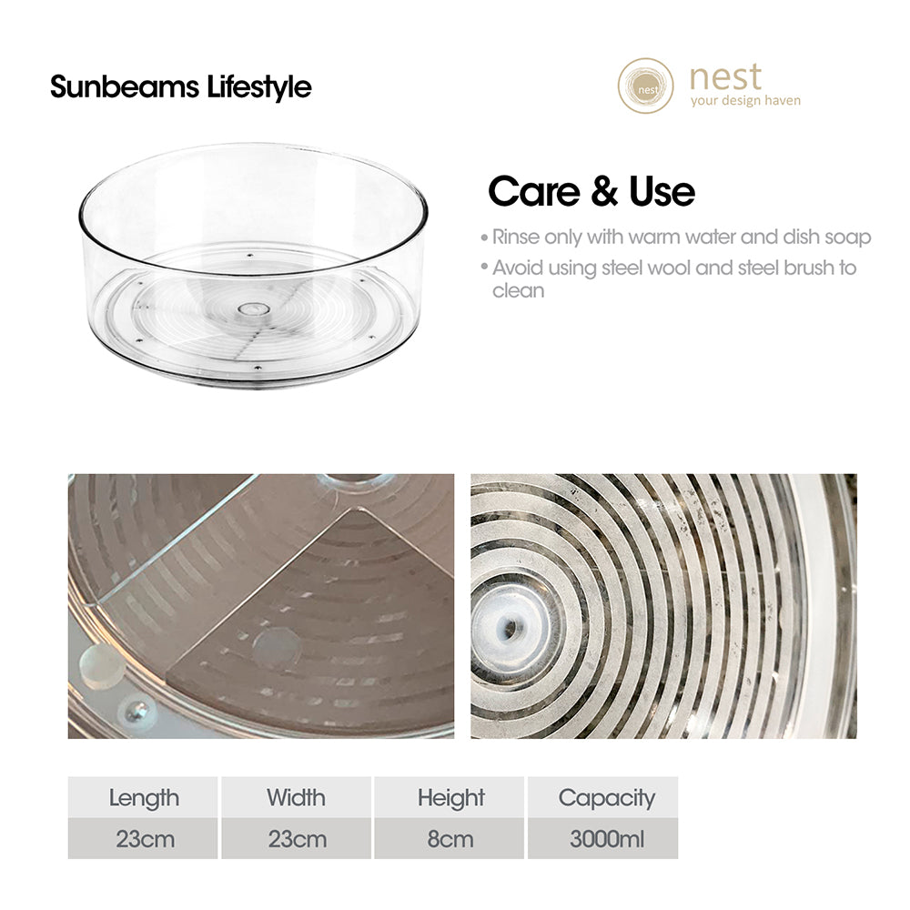 NEST DESIGN LAB Lazy Susan Storage Organizer