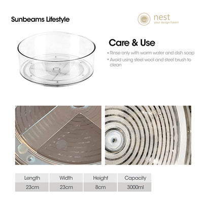 NEST DESIGN LAB Lazy Susan Storage Organizer