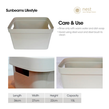 NEST DESIGN LAB Storage Box Organizer w/ Lid