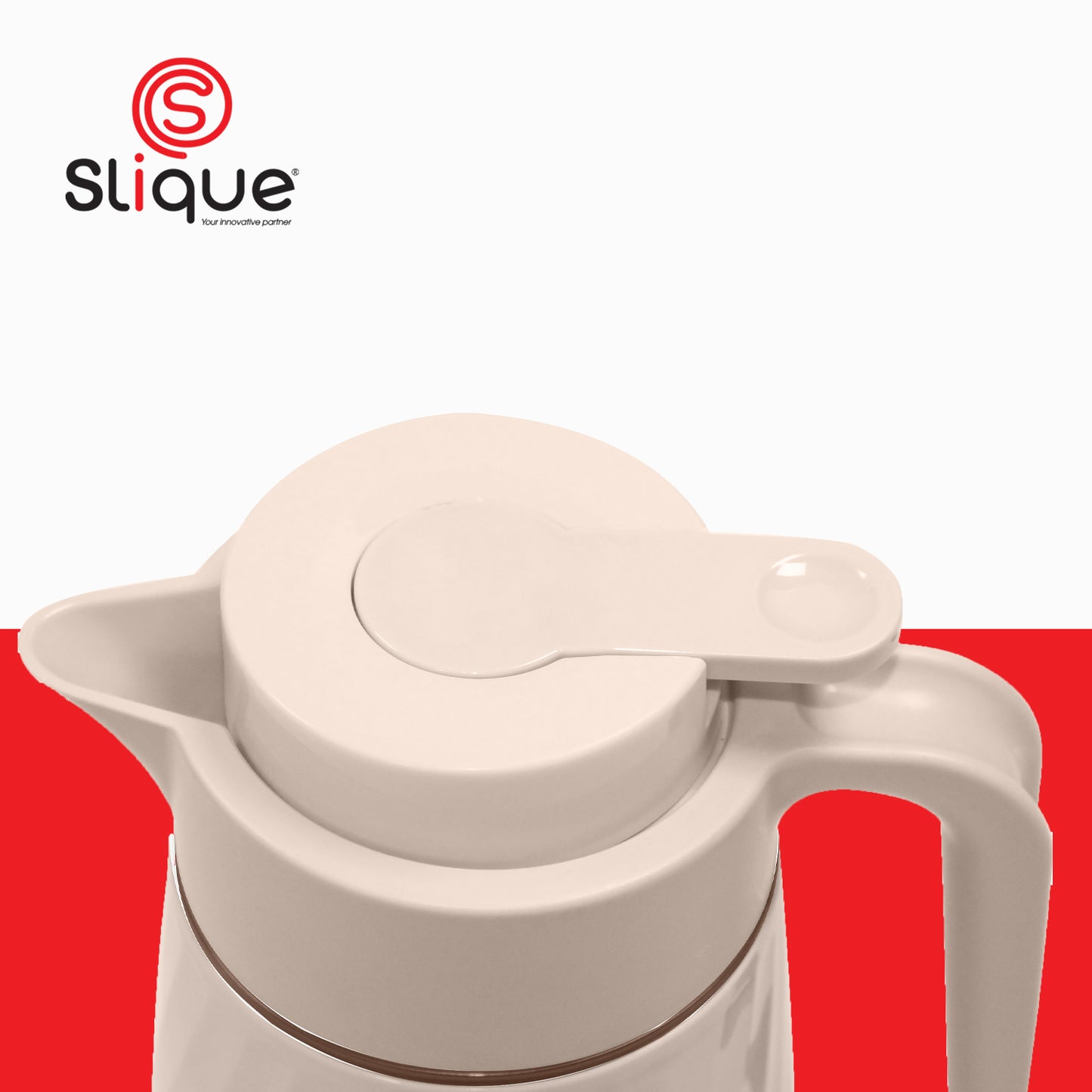 SLIQUE Premium Vacuum Flask 1000ml (Beige)