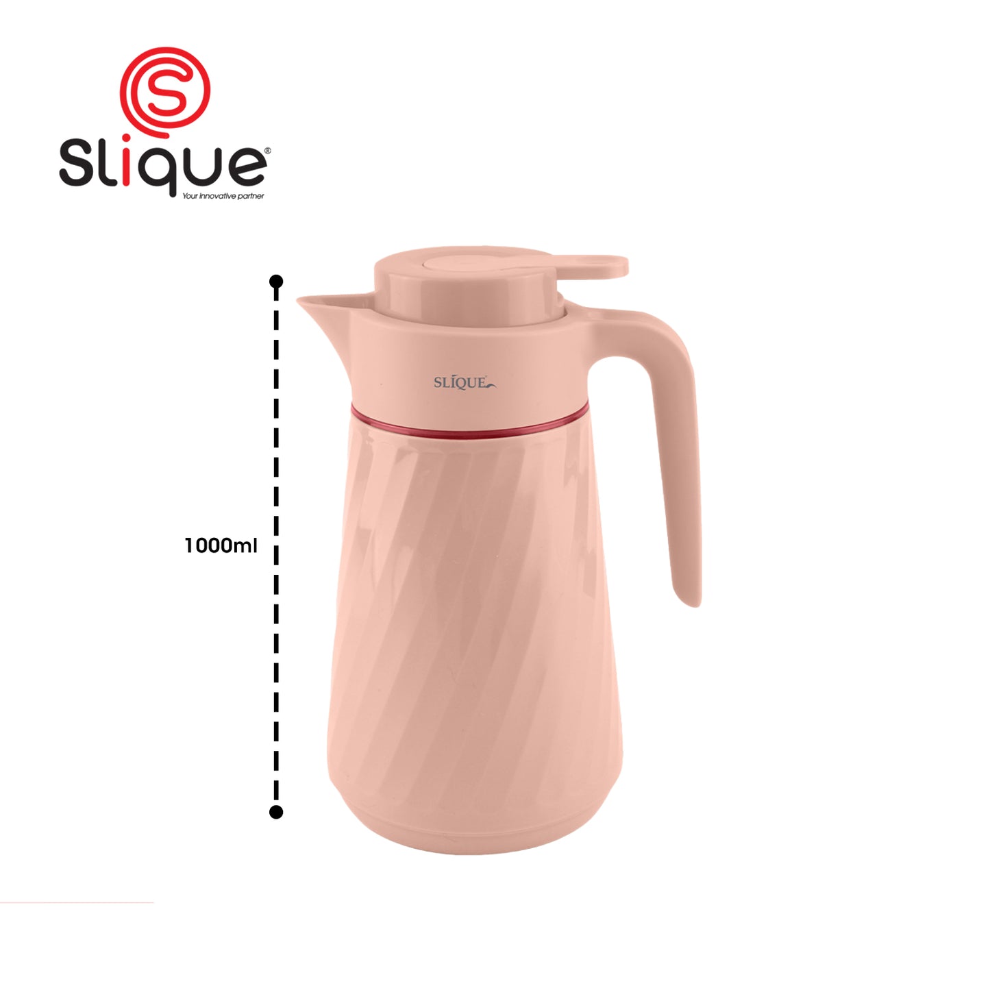 SLIQUE Premium Vacuum Flask1000ml (Coral)