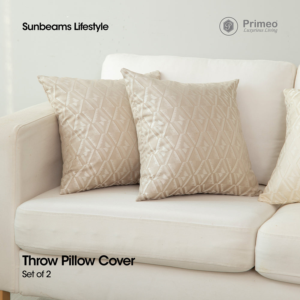 PRIMEO Throw Pillow Cover Set of 2 Made of Polyester