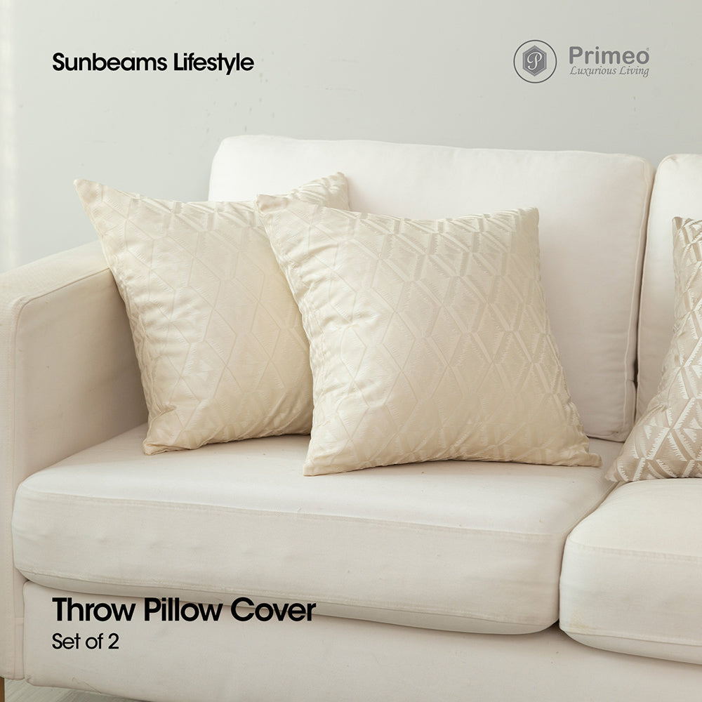 PRIMEO Throw Pillow Cover Set of 2 Made of Polyester