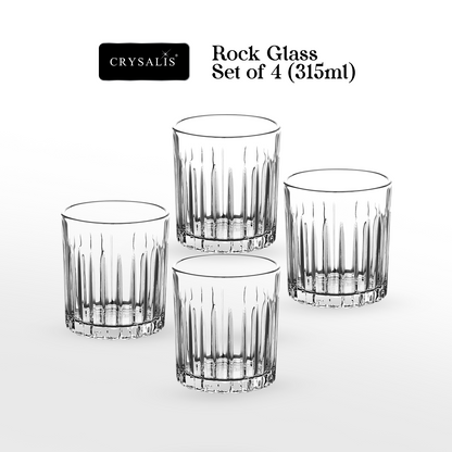 CRYSALIS Royalty Rock Glass 4pcs Set