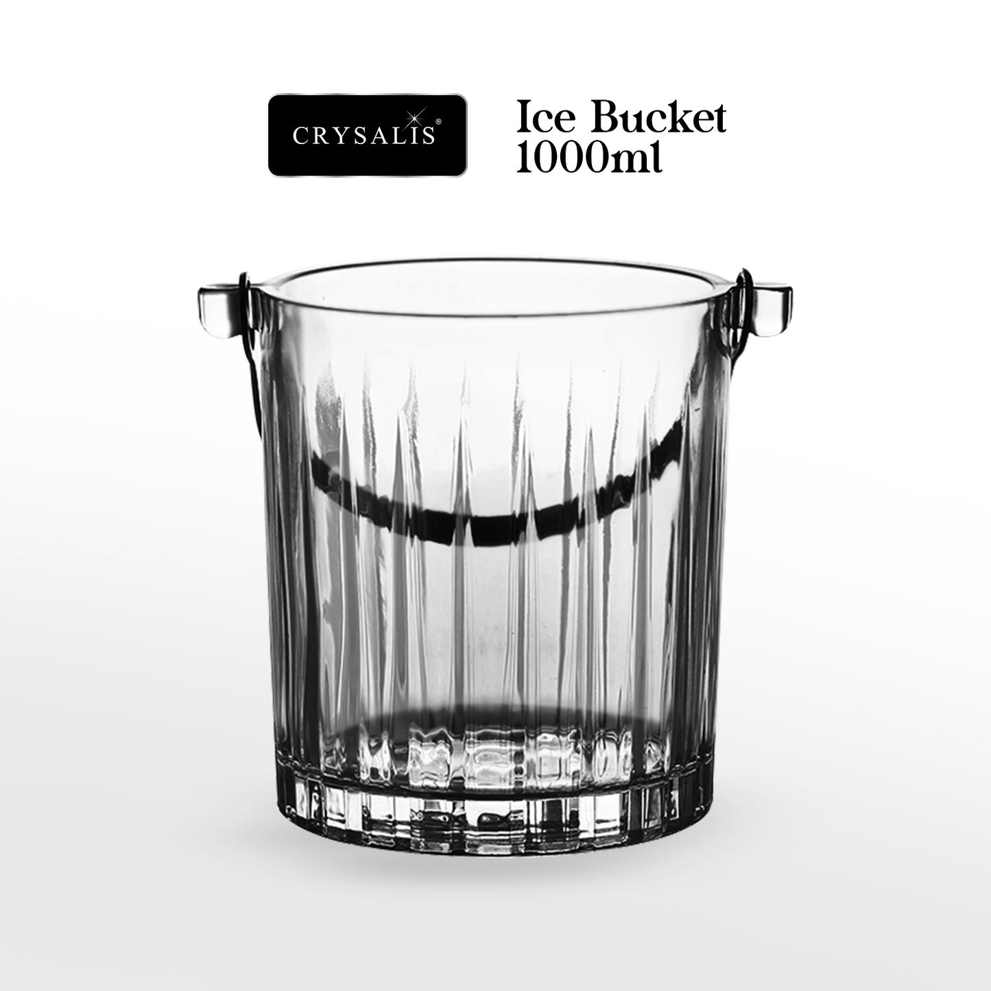 CRYSALIS Royalty Glass Ice Bucket 1000ml