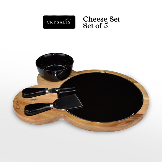 CRYSALIS Premium Cheese Set Cheese Board, Charcuterie [Set of 5/Set of 7] - Acacia Wood