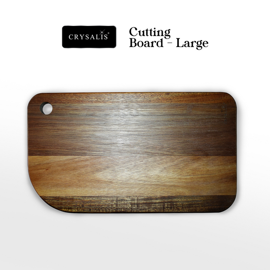 CRYSALIS PREMIUM Cutting Board Small/Large Wooden Chopping Board - Acacia Wood