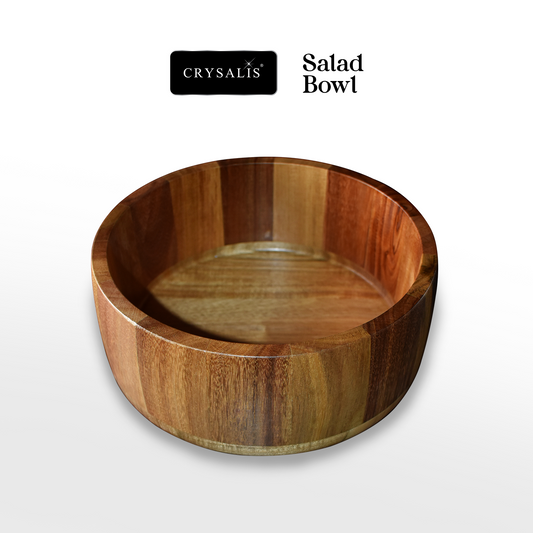 CRYSALIS PREMIUM Salad Bowl Rice Dessert Bowl Acacia Wood