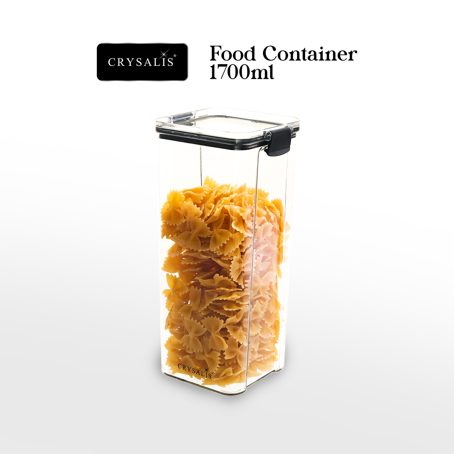 CRYSALIS Premium Food Container Square |  PP Plastic with Silicone Gasket