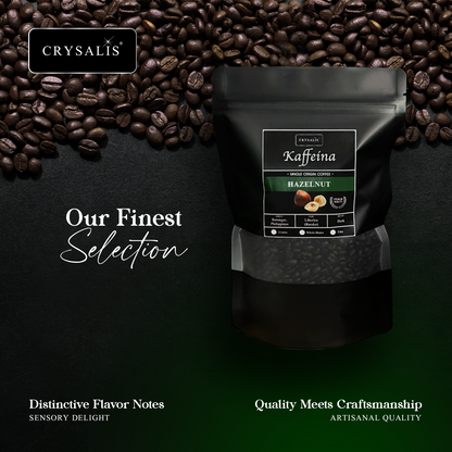 CRYSALIS PREMIUM KAFFEINA Coffee Beans 250g | 8.8oz Butterscotch | Caramel | Hazelnut | Macadamia | Mocha - Dark Coffee