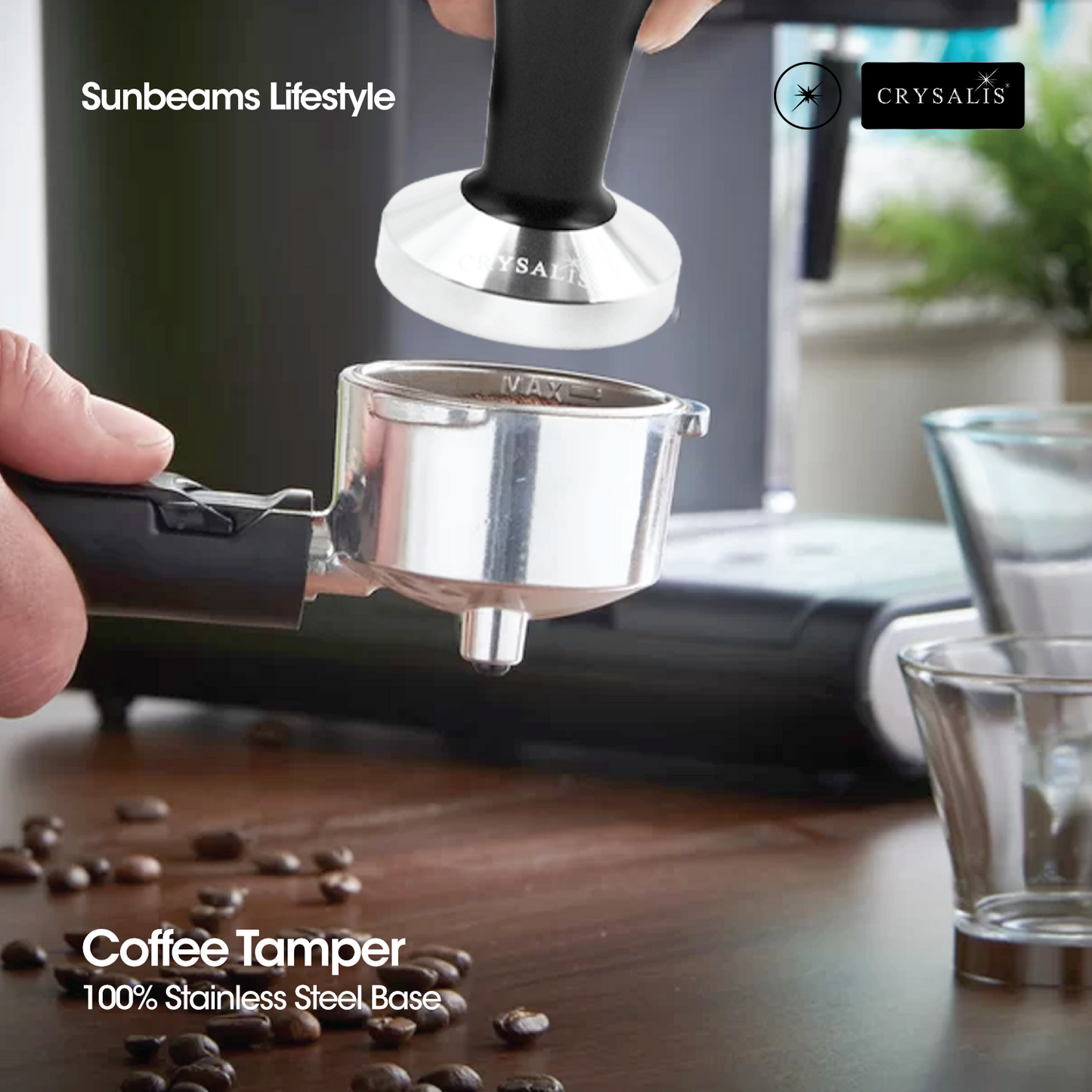 CRYSALIS Premium Coffee Tamper 5.8cm for Nespresso Machine