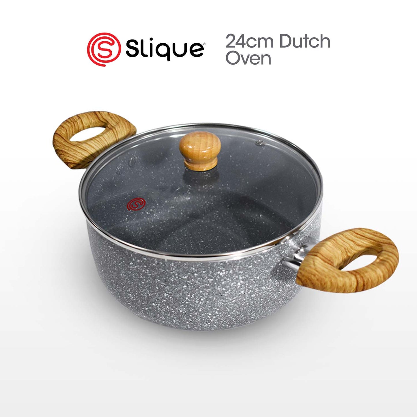 SLIQUE Premium Marble Dutch Oven 24cm