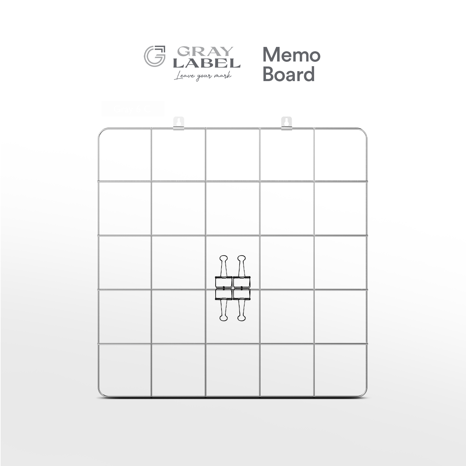 GRAY LABEL Premium Memo Board Iron Wire