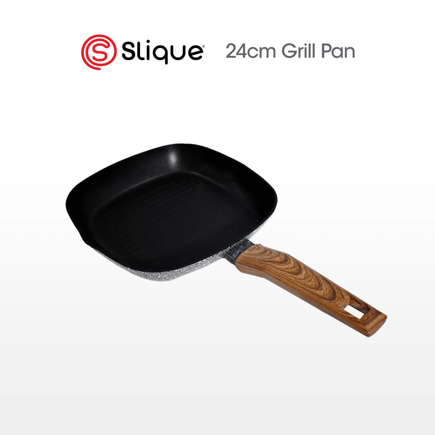 SLIQUE Premium Granite Grill Pan 24cm/28cm Non-Stick