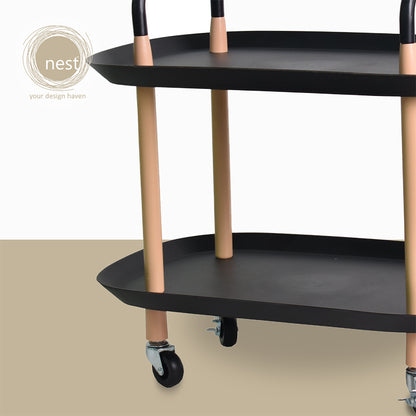 NEST DESIGN LAB 2 Tier Oval Trolley Cart