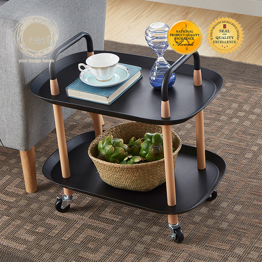 NEST DESIGN LAB 2 Tier Oval Trolley Cart