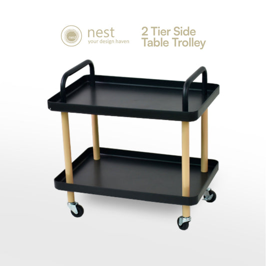 NEST DESIGN LAB 2 Tier Rectangular Trolley Cart