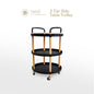 NEST DESIGN LAB 3 Tier Round Trolley Cart