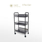 NEST DESIGN LAB 3 Multi-Tier Narrow Kitchen Storage Trolley Cart